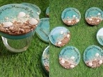 Tips to use epoxy resin art to give a splash of colour to home decor, interiors (Instagram/fareha_creates) Tips to use epoxy resin art to give a splash of colour to home decor, interiors (Instagram/fareha_creates)