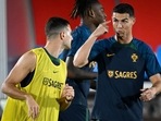 Portugal forward Cristiano Ronaldo defender Diogo Dalot Portugal forward Cristiano Ronaldo defender Diogo Dalot
