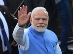 Prime Minister Narendra Modi gestures as he arrives to cast his vote for the second phase of the Gujarat state assembly election in Ahmedabad on Monday. (AFP) Prime Minister Narendra Modi gestures as he arrives to cast his vote for the second phase of the Gujarat state assembly election in Ahmedabad on Monday. (AFP)