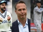 Virat Kohli; Michael Vaughan; Ben Stokes Virat Kohli; Michael Vaughan; Ben Stokes