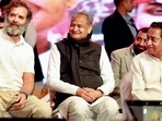 Congress leader Rahul Gandhi takes a selfie with Rajasthan Chief Minister Ashok Gehlot and Madhya Pradesh Congress President Kamal Nath during the Bharat Jodo Yatra, in Jhalawar,(PTI) Congress leader Rahul Gandhi takes a selfie with Rajasthan Chief Minister Ashok Gehlot and Madhya Pradesh Congress President Kamal Nath during the Bharat Jodo Yatra, in Jhalawar,(PTI)