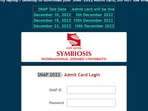 SNAP 2022 admit card released for December 10 examination SNAP 2022 admit card released for December 10 examination