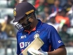 The brief moment when the 'SK Yadav' sign appeared on Rohit Sharma's bat(Screengrab) The brief moment when the 'SK Yadav' sign appeared on Rohit Sharma's bat(Screengrab)