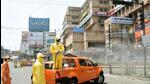 NDRF personnel sanitize an area in Patna during Covid-19 lockdown. (HT archive) NDRF personnel sanitize an area in Patna during Covid-19 lockdown. (HT archive)