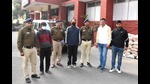 The accused in Chandigarh police custody. The accused in Chandigarh police custody.