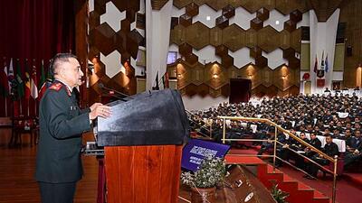 Chief of Defence Staff General Anil Chauhan at the Defence Services Staff College at Wellington in Tamil Nadu on Monday. (ANI Photo)