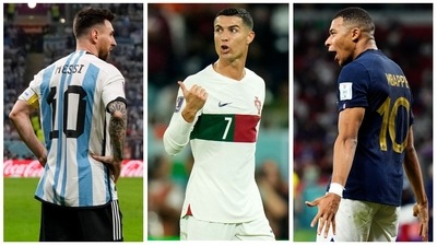 Kylian Mbappe, Lionel Messi or Cristiano Ronaldo, who can lead the Golden Boot race in the knockout phase of the FIFA World Cup 2022? (AP)