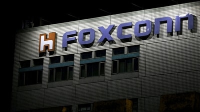 Covid In China: The logo of Foxconn is seen outside the company's building. (Reuters)