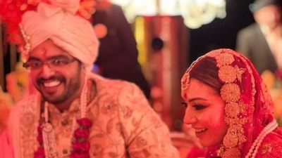 Hansika Motwani during her wedding with Sohael Kathuriya. (Insatgram/@hmonlyforyou) Hansika Motwani during her wedding with Sohael Kathuriya. (Insatgram/@hmonlyforyou)