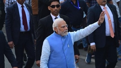 (PM Modi inaugurates two-day meeting at BJP headquarters. (AFP) (PM Modi inaugurates two-day meeting at BJP headquarters. (AFP)