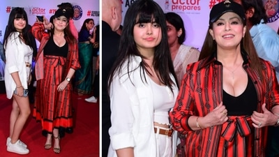 Mahima Chaudhry with daughter Ariana at Uunchai screening. (Varinder Chawla) Mahima Chaudhry with daughter Ariana at Uunchai screening. (Varinder Chawla)
