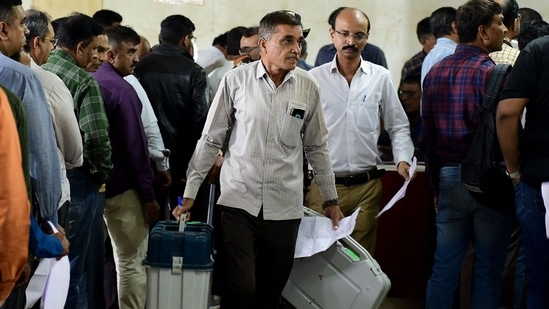 Around 29,000 presiding officers and over 84,000 polling officers have been deployed in 14 districts to facilitate the polls.(AFP)