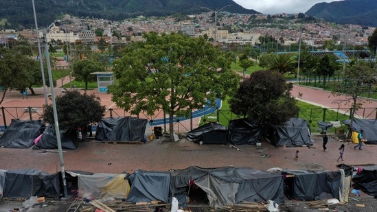 Colombia Landslide: Crews were searching for people riding on a bus and a motorcycle that were caught up in the accident. (AFP File)