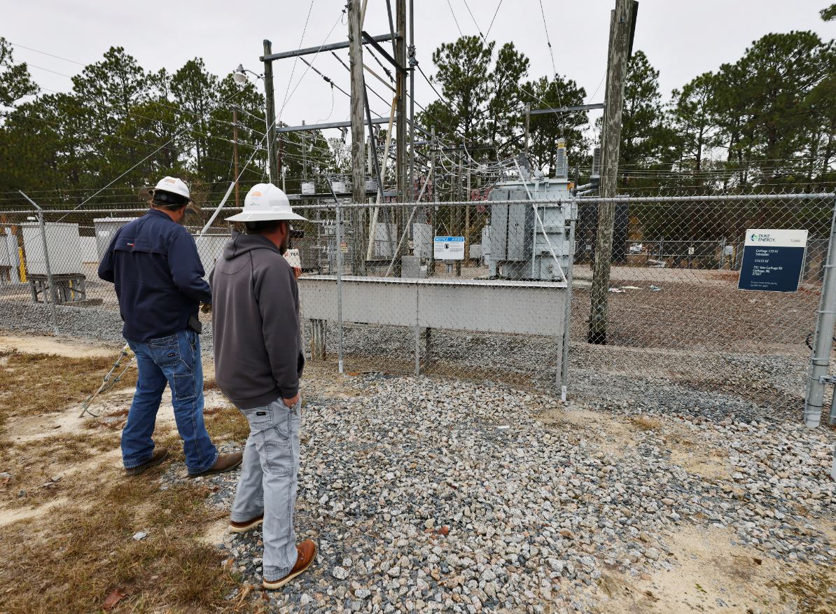 Power may not be completely restored until Thursday, utility Duke Energy Corp. said in a statement, adding that it was repairing multiple equipment failures. (Reuters)