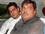 Former AAP councillor Tahir Hussain (right). (HT file) Former AAP councillor Tahir Hussain (right). (HT file)