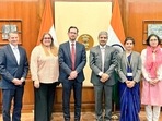 Thomas West along with top Indian officials. (Twitter) Thomas West along with top Indian officials. (Twitter)
