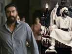 Ajay Devgn in still from Drishyam 2 and Akshay Kumar as Chhatrapati Shivaji Maharaj. Ajay Devgn in still from Drishyam 2 and Akshay Kumar as Chhatrapati Shivaji Maharaj.