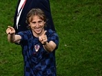 Croatia's midfielder Luka Modric celebrates after winning the Qatar 2022 World Cup round of 16 football match between Japan and Croatia Croatia's midfielder Luka Modric celebrates after winning the Qatar 2022 World Cup round of 16 football match between Japan and Croatia