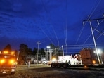 North Carolina: Duke Energy personnel work to restore power.