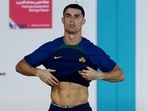 Portugal's Cristiano Ronaldo during training