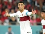 Portugal's Cristiano Ronaldo gestures during the World Cup group H match 