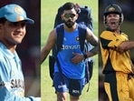 Sourav Ganguly; Virat Kohli; Ricky Ponting Sourav Ganguly; Virat Kohli; Ricky Ponting