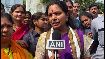 The CBI DIGpolice said a team of officials from the central agency will visit Kalvakuntla Kavitha’s residence at 11 am on December 11 and record her statement in connection with the Delhi liquor policy case. (ANI) The CBI DIGpolice said a team of officials from the central agency will visit Kalvakuntla Kavitha’s residence at 11 am on December 11 and record her statement in connection with the Delhi liquor policy case. (ANI)