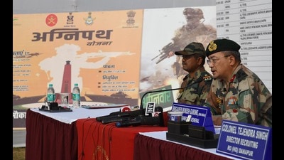 In June this year, the Ministry of Defence announced its new Agnipath initiative for the recruitment of soldiers across the three services (FILE PHOTO) In June this year, the Ministry of Defence announced its new Agnipath initiative for the recruitment of soldiers across the three services (FILE PHOTO)