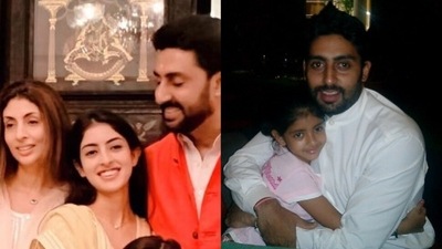 Abhishek posted a throwback photo featuring himself and Navya Naveli Nanda. Abhishek posted a throwback photo featuring himself and Navya Naveli Nanda.