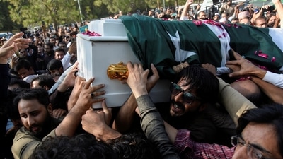 Arshad Sharif: Funeral of journalist Arshad Sharif, who was killed in a police shooting in Kenya. (Reuters File)