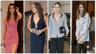 Kriti Sanon, Gauri Khan, Kareena Kapoor and Malaika Arora at Manish Malhotra's birthday bash. Kriti Sanon, Gauri Khan, Kareena Kapoor and Malaika Arora at Manish Malhotra's birthday bash.