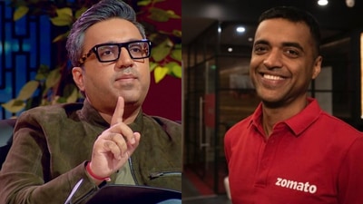 BhartPe co-founder Ashneer Grover and Zomato founder and CEO Deepinder Goyal.
