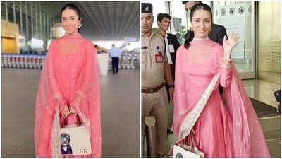 Shraddha Kapoor's blush pink anarkali is the perfect elegant look for your Roka ceremony. (Instagram) Shraddha Kapoor's blush pink anarkali is the perfect elegant look for your Roka ceremony. (Instagram)