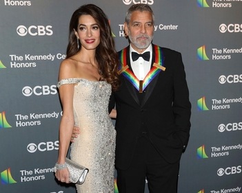 Kennedy Center Honoree George Clooney and his wife, Amal Clooney. (PTI) Kennedy Center Honoree George Clooney and his wife, Amal Clooney. (PTI)