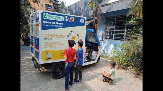 The Project is not just collecting E-waste but has also helped rural schools with some of their hardware. (HT PHOTO)