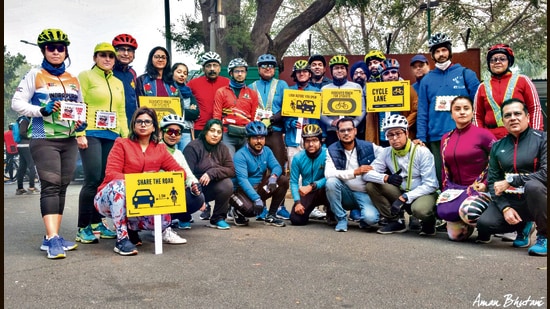 To honour Subhendu Banerjee and demand for better safety and infrastructure for their community, many riders from different cycling groups of Delhi-NCR gathered on Sunday morning for a memorial service ride to Teen Murti Marg in Delhi.