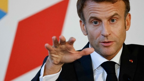 Emmanuel Macron: French President Emmanuel Macron gestures during a speech.(AFP) Emmanuel Macron: French President Emmanuel Macron gestures during a speech.(AFP)