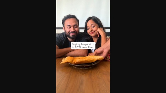 The image shows chefs Saransh Goila and Shilarna Vaze before reacting to dosa being served with ice cream. (Instagram/@saranshgoila)