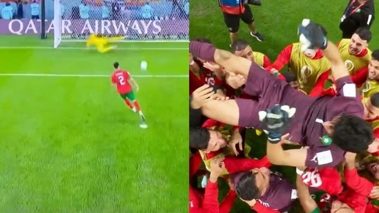 FIFA World Cup 2022: Morocco defeated Spain in their Round of 16 fixture, to enter their first-ever quarter-finals.(Screengrab) FIFA World Cup 2022: Morocco defeated Spain in their Round of 16 fixture, to enter their first-ever quarter-finals.(Screengrab)