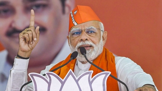 "The exit poll figures reflect that love for our PM. Our workers on the ground also contributed to ensure that we win" said Gujarat BJP's chief spokesperson Yamal Vyas.(PTI)