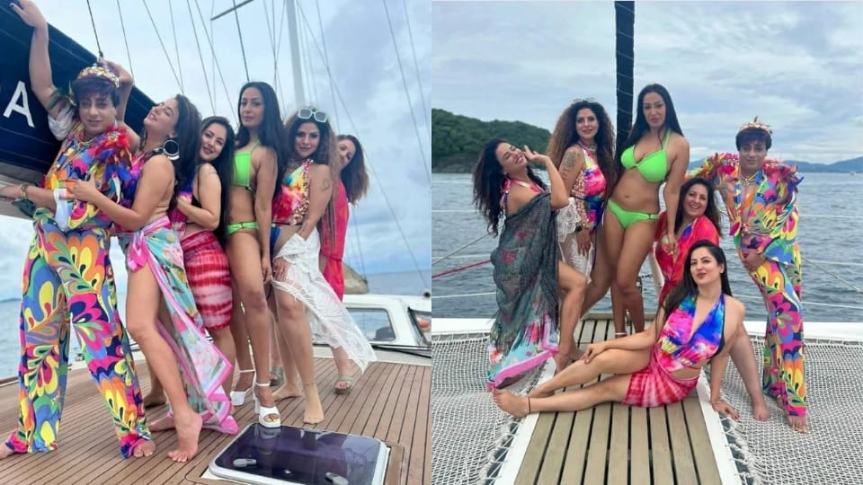 Kashmera Shah with Tannaz Irani and friends in Thailand. Kashmera Shah with Tannaz Irani and friends in Thailand.