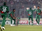 Bangladesh players celebrate after winning the 2nd ODI against India(ANI ) Bangladesh players celebrate after winning the 2nd ODI against India(ANI )