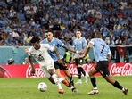 Ghana midfielder Mohammed Kudus in action against Uruguay at FIFA World Cup 2022(AFP) Ghana midfielder Mohammed Kudus in action against Uruguay at FIFA World Cup 2022(AFP)