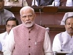PM Modi addresses Rajya Sabha. ( ANI) PM Modi addresses Rajya Sabha. ( ANI)