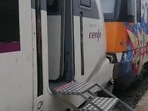Spain: Officials say that the collision occurred on a train line in Montcada i Reixac. Spain: Officials say that the collision occurred on a train line in Montcada i Reixac.