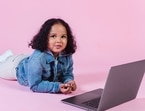 Denim jackets look smart and striking on little girls.