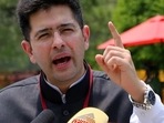 AAP will clean garbage that BJP spread: Raghav Chadha(File Photo) AAP will clean garbage that BJP spread: Raghav Chadha(File Photo)