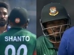 Mohammed Siraj and Najmul Hasan Shanto had a brief exchange Mohammed Siraj and Najmul Hasan Shanto had a brief exchange