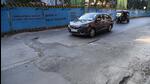 When HT went on-ground, it found several potholed speed breakers that were creating traffic jams because vehicles had to navigate through the potholes. (HT PHOTO) When HT went on-ground, it found several potholed speed breakers that were creating traffic jams because vehicles had to navigate through the potholes. (HT PHOTO)