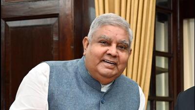 Vice President Jagdeep Dhankhar said the Supreme Court’s 2015 judgment striking down the National Judicial Appointments Commission Act was a “glaring instance” of “severe compromise” of Parliamentary sovereignty. (Agencies)